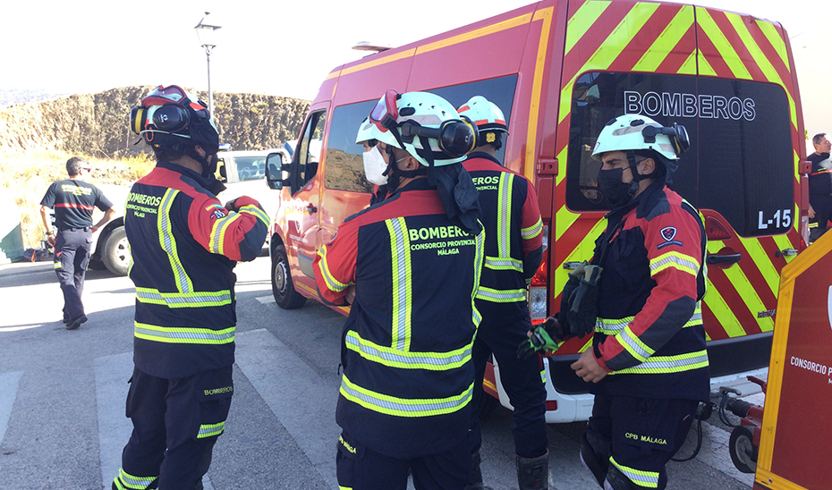 Imagen de archivo del efectivos del Consorcio Provincial de Bomberos de Málaga.